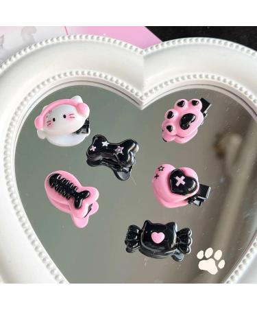 Gothic Plastic Hair Clip Barrettes For Woman Y2K Girls Cute Head Bone Heart Hairpins Hair Accessories Dura - Buy Online on GoSupps.com