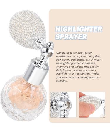 1pc Body Air Bag Powder Body Makeup Sequins Highlighter Gloss Sprayer Powder Spraying Bottle Powder Bottle Highlighter Sprayer Bottle Makeup Powder Sprayer Highlighter Decor Light Gold 7x5.5cm - Buy Online on GoSupps.com