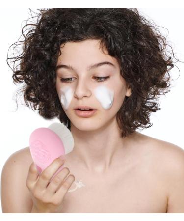 minkissy Silicone Face Scrubber Double Sided Face Brush Face Exfoliating Brush Face Brush Exfoliator Silicone Face Washing Brush Face Scrub Brush Artificial Fiber Cleansing Facial Cleanser - Buy Online on GoSupps.com