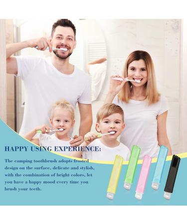 Folding Travel Toothbrush Set with Case - Soft Bristles, Portable for Camping, Hiking, Business Trips - 5 Colors - Buy Online on GoSupps.com