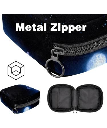 Space Universe Menstrual Bag - Stylish Zippered Pouch for Teenagers & Women | Eco-Friendly Moon Cloud Design - Buy Online on GoSupps.com