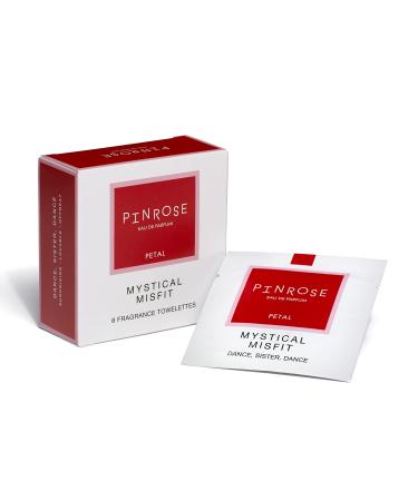PINROSE Perfumes Mystical Misfit - Eau de Parfum Petal (Fragrance Towelettes) - Vegan Cruelty-free & Hypoallergenic w/Essential Oils - Notes of Red Currant Pink Rose Vanilla Jasmine & Musk Mystical Misfit 1 Count (Pack of 1)