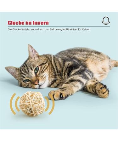 Shengruili Sisal Ball Catz - 6 Eco-Friendly Interactive Cat Toy Balls for Playful Pets - Buy Online on GoSupps.com