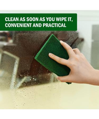 YoleShy 80 PCS Green Scouring Pads 4.5 x 6 Inch - Reusable Household Scrubbers for Dishes & Metal Grills - Buy Online on GoSupps.com