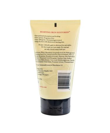 Adamia Therapeutic Repair Foot Cream 4oz Tube - Macadamia Nut Oil, Promega-7 - Fragrance-Free, Paraben-Free, Non-GMO - Buy Online on GoSupps.com