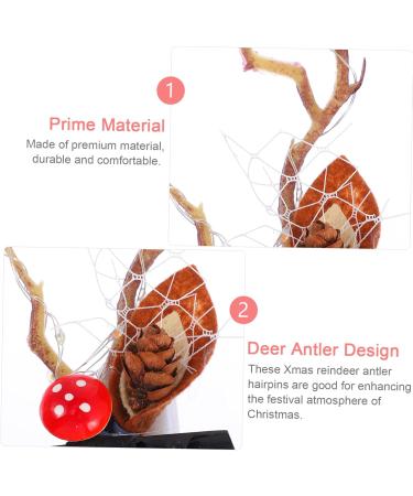 minkissy 3 Pairs Luminous Antler Hair Clip Reindeer Horns Hairpin Glowing Antlers Barrette Christmas Hair Accessories Costumes Xmas Deer Antler Hair Barrettes Cute Christmas Hairpins Girl - Buy Online on GoSupps.com