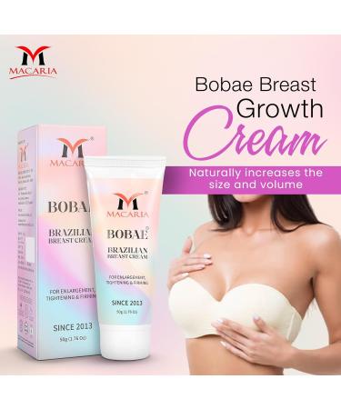 MACARIA Bobae Brazilian breast cream firming lifting | Bust Tightening Shape & Size up Toning Massage Cream Quick Fast Breast Enhancement Gel bigger Brazilian Boobs Women - Buy Online on GoSupps.com