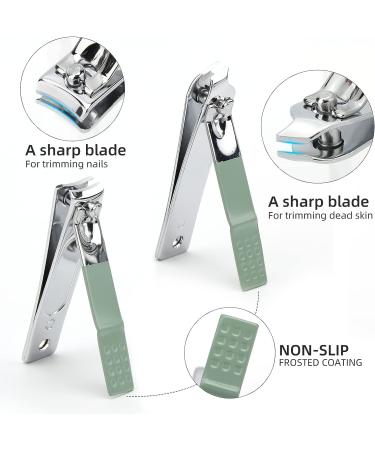 12-Piece Professional Nail Clipper Pedicure Set with Travel Case - Ideal Gift for Men, Women, Family & Friends - Green - Buy Online on GoSupps.com