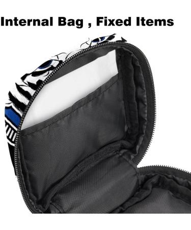 Menstruation Pad Bag with Zipper - Stylish Women's Napkin & Tampon Organizer (Black Royal Tiger) - Buy Online on GoSupps.com