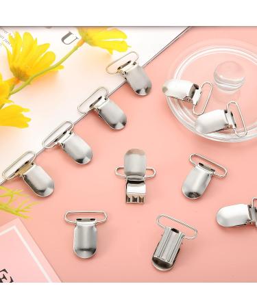 60 Metal Pacifier Suspender Clips - Heavy Duty Fasteners for Making Holders, Bibs, Sheets, Toys - Hotop - Buy Online on GoSupps.com