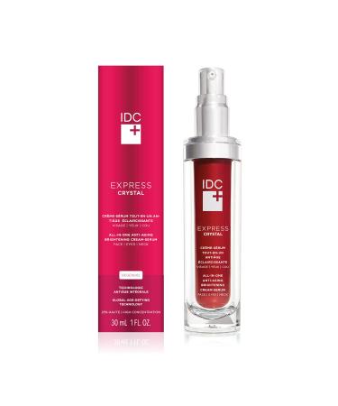 IDC Dermo Express Crystal Cream | Brightening Face Serum | Hydrates Brightens Evens Skin Tone | Perfect for Day and Night | Uneven Skin with Dark Spots | 30mL / 1 fl. oz
