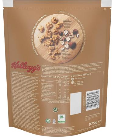 Kellogg's Extra Nocciole 3 Pack Crispy Oat Flakes with Caramelized Hazelnuts 100% Whole Grain 375g - Buy Online on GoSupps.com