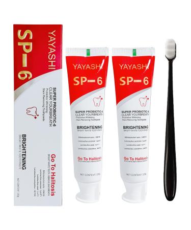 2 Pcs Sp-6 Fresh Breath Toothpaste,Sp-6 Toothpaste,Sp-6 Probiotic Toothpaste,Probiotic Toothpaste,Fresh Breath Toothpaste,Removes Stains,Complete Dental Care