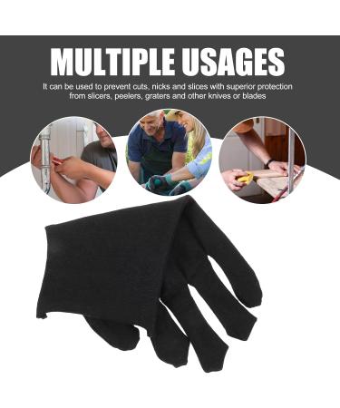 Milists 12 Pairs Black Cotton Gloves for Cosmetic Moisturizing & Jewelry Inspections - Size L Thicken - Buy Online on GoSupps.com