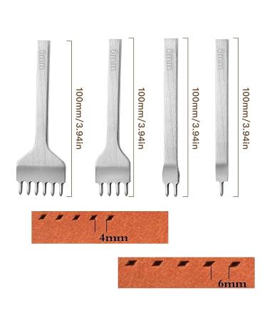 8-Piece Akamino Leather Chisel Set - 4mm & 6mm Prong Leather Craft Kits for Stitching & Hole Punching - Buy Online on GoSupps.com