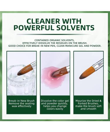 Morovan Nail Brush Cleaner - 8oz Restorer for Acrylic, Gel, Paint & Kolinsky Brushes - Buy Online on GoSupps.com