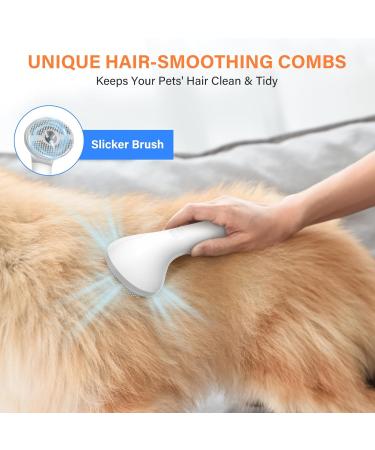 ELS PET 5-in-1 Dog Grooming Kit with Professional Vacuum - Shedding Tool for Thick & Thin Hair - Ivory White - Buy Online on GoSupps.com