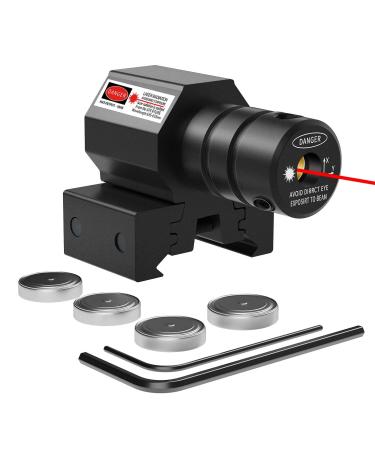 Beileshi Tactical Mini Red Dot Laser Sights with Picatinny Rail Mount for Pistol Handgun Rifle Gun Less Than 5mW Output