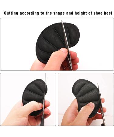 6 Pairs Self-Adhesive Heel Grips & Liners - Anti-Slip Cushion Inserts for Loose Shoes - Black, Men, Women - Buy Online on GoSupps.com