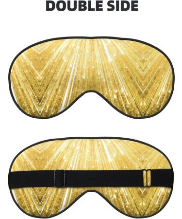 Gold Bling Print Unisex Sleep Eye Mask - Soft Comfort Eye Shade for Travel Yoga & Shift Work | Black - Buy Online on GoSupps.com
