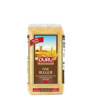 Duru Fine Bulgur, 35.2oz (1000g), Wheat Berries, 100% Natural and Certificated, High Fiber and Protein, Non-GMO, Great for Vegan Recipes, Better than Rice