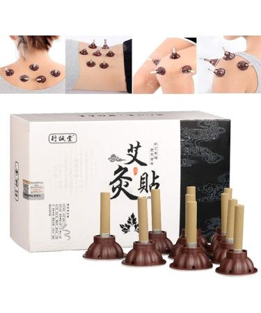Dunsby Moxa Roll Sticks - 60pcs Smokeless Self-Adhesive Moxibustion Stickers for Acupuncture Massage - Buy Online on GoSupps.com