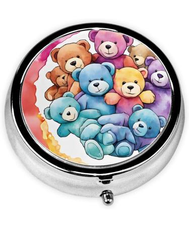Dancing Thanksgiving Bear Mini Pill Box | 3 Compartment Travel Organizer | Portable Medicine Case for Home & Office - Buy Online on GoSupps.com