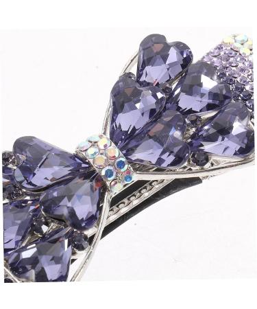 MAGICLULU Purple Crystal Hairpin for Women on Back of Head Decorative Hair Clip Bride Hair Clips Rhinestone Hair Clips Crystal Hair Accessories Clips for Hair Small Hair Clips Hair Barrette - Buy Online on GoSupps.com