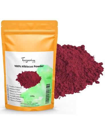 Tazarin LTD TazarinLtd 100g Hibiscus Flowers Powder | Ground Hibiscus Flowers | 100% Natural Pure & No Additives