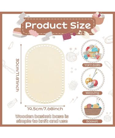 Wooden Crochet Bag Bottoms - 2 Piece Oval Wood Base for DIY Basket Weaving and Purse Making | 11.81 x 7.68 x 0.1 Inch - Buy Online on GoSupps.com