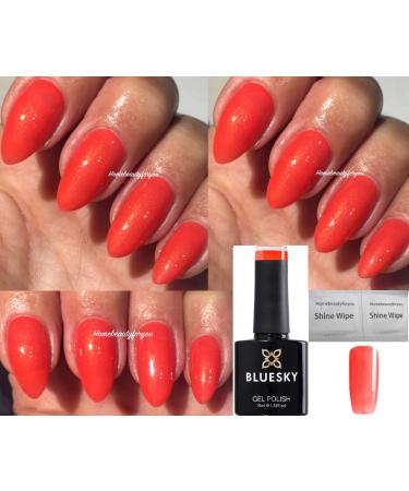 Bluesky Jelly Bracelet Coral Orange New Wave 80640 Nail Gel Polish UV LED Soak Off 10ml