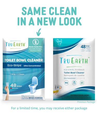 Tru Earth Toilet Bowl Cleaner Eco-Strips | Plastic Jug-Free Septic-Safe | Easy to Use | 48 Eco-Friendly Cleaning Strips for International Shipping - Buy Online on GoSupps.com