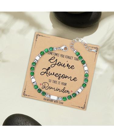 Stone Inspirational Bracelet Durable stone affirmation jewelry Elevate Spirit with Stone Inspirational Bracelet Empowering Gemstone Wristband Infused and Positive Energy Ideal for Daily Inspiratio - Buy Online on GoSupps.com