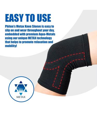 PHITEN Metax Knee Support - Off White Small/Medium | Optimal Comfort & Stability for Sports & Daily Use - Buy Online on GoSupps.com
