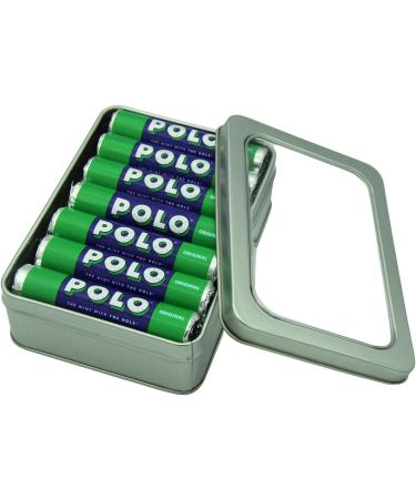 Polo Mints Original Sweets - 12 Small Tubes (24.5g) - Bundle with TinTastic Silver Window Lid Refillable Tin - Buy Online on GoSupps.com