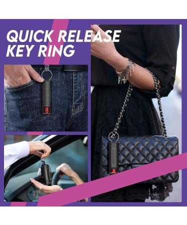 Aimhunter Max Strength OC Pepper Spray | Quick Release Finger Grip | 10ft Range | 25 Bursts | BLACK - Buy Online on GoSupps.com