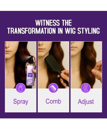 Spray de perruque humide suppression des cheveux boucl s apr s-shampoing l ger non touffant brume extensions de cheveux synth tiques naturels traitement nutrition et sans enchev trement - Buy Online on GoSupps.com