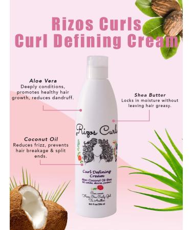 Rizos Curls Curl Defining Cream | For Defined, Bouncy, Shiny Curls | Frizz-Free, Voluminous Hair | With Aloe Vera, Shea Butter & Coconut Oil - Buy Online on GoSupps.com
