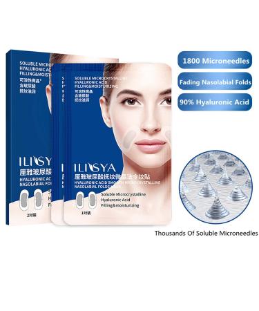 Micronadel Hyaluronic Acid Facial Plaster for Nasolabial Folds - Anti-Wrinkle Pads (2 Pieces) | International Shipping Available - Buy Online on GoSupps.com