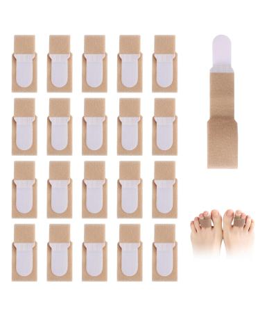 20Pcs Finger Buddy Wraps Finger Splints Tape Hammer Toe Straightener Adjustable Breathable Brace Toe Cushioned Bandages Supports for Finger Swollen Dislocated Mallet Arthritis Joint Jammed Curled