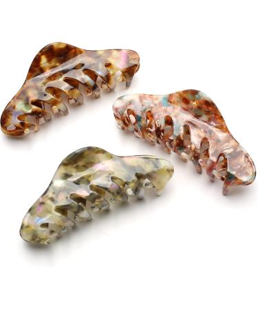 QinGoo Large Acetate Hair Clip Beautiful Women's Hair Clip Headpiece Elegant Hair Accessory (Magic Colour) - Buy Online on GoSupps.com