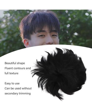 Short Toupee for Men Hair Topper Wig Fashionable Handsome Men Short Toppers Hairpiece Hair Extensions for Covering White Loss Hair Daily Wear Human Hair Toupee - Buy Online on GoSupps.com