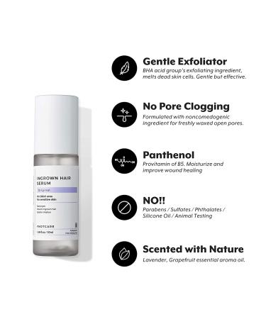 YNOTCARE Ingrown Hair Serum - Prevent Ingrown Hair & Razor Bumps in Bikini Area | Soothe Irritation | 1.69oz - Buy Online on GoSupps.com
