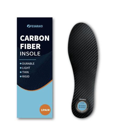 Carbon Fiber Orthotic Insoles (1 Pair) - Support for Relieves Foot Pain Hallux Rigidus Turf Toe & Fractures | Lightweight & Durable for Running Hiking Sports(10.83In-Women's11.5-12 Men's10.5-11)