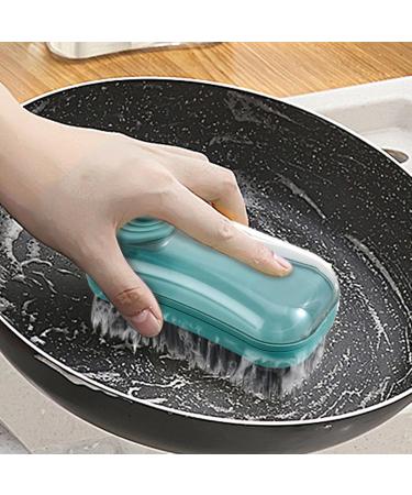 Shakven Soap Dispenser Brush | Safe Dishwashing Brush - Kitchen Scrubber Brush Multifunctional Dishwashing Brush Shoe Brushes for Clothes Dishes Red - Buy Online on GoSupps.com