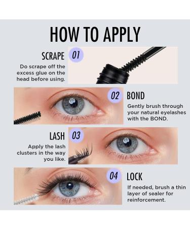 Beyelian C Curl Cluster Eyelashes - 48 PCs 0.07mm 16mm Individual DIY Extensions | Super Thin Black Band - Buy Online on GoSupps.com