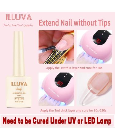 5 in 1 Nail Builder Base Strengthening Gel in a Bottle UV/LED Nail Polish Coat for Hard Strong Nails Tips Extension for Nail Art Decoration and Professional Manicure Repair (Clear 12ML) - Buy Online on GoSupps.com