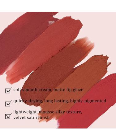Boobeen Matte Velvet Lip Glaze #04 - Long Lasting Highly Pigmented Liquid Lipstick for Smooth Silky Finish | International Shipping Available - Buy Online on GoSupps.com