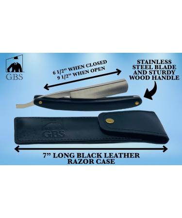 G.B.S Shaving Straight Razor Kit - Complete Shaving Set for Men | Shave-Ready Steel Blade & Honing Strop | Best Straight Razor Gift for Beginners - Buy Online on GoSupps.com