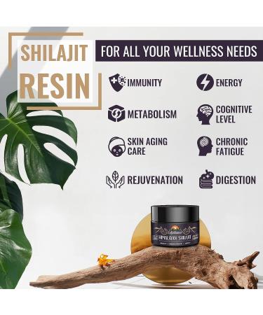 Ajoblanco 600mg Shilajit Pure Himalayan Organic Resin - High Potency Ayurvedic Blend for Energy, Strength & Immunity - 30g/1oz - Buy Online on GoSupps.com